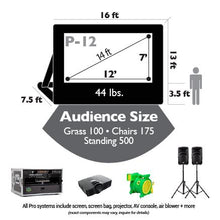 Load image into Gallery viewer, Pro 12’ x 7’ - Sizing Diagram
